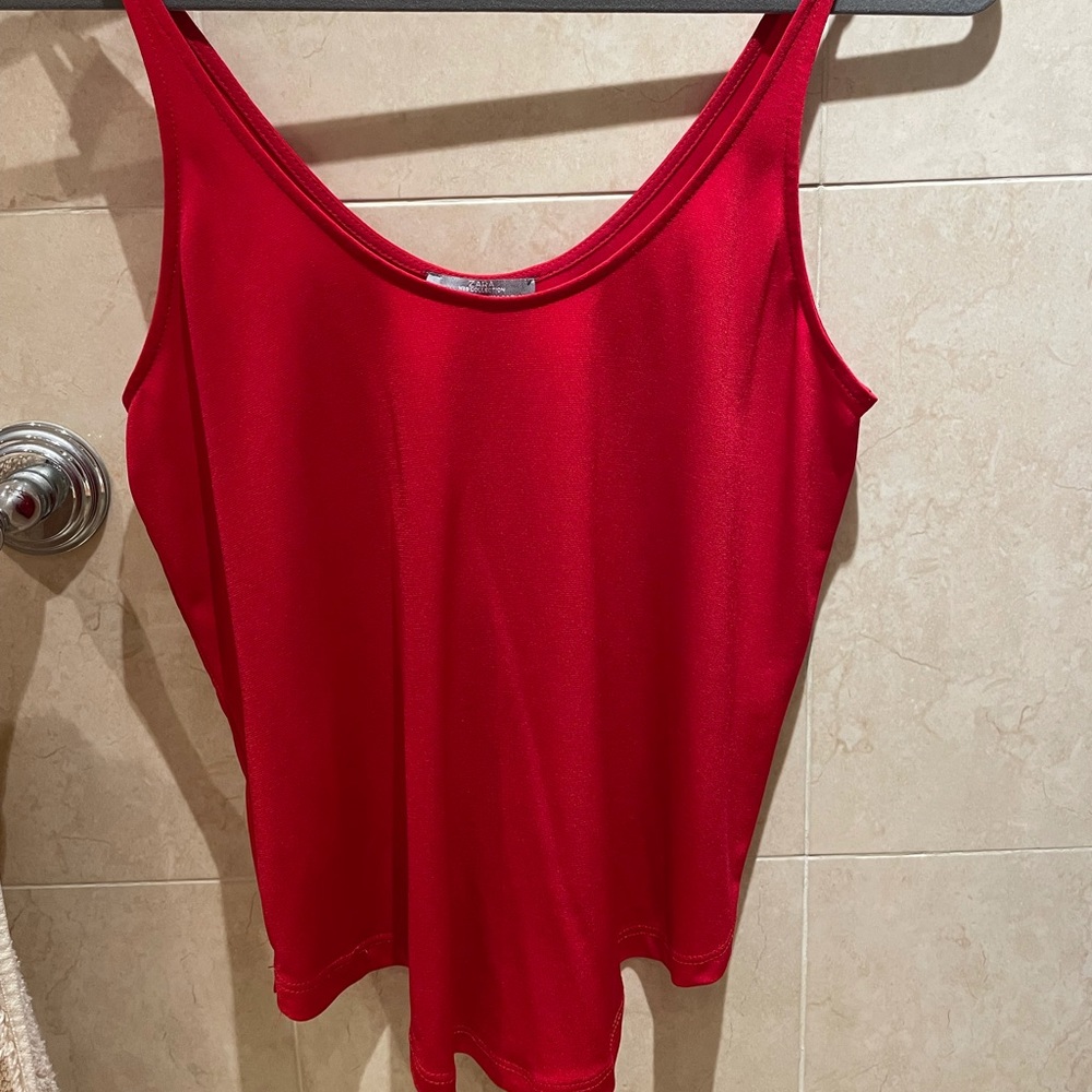Zara red tank top size small. Never worn